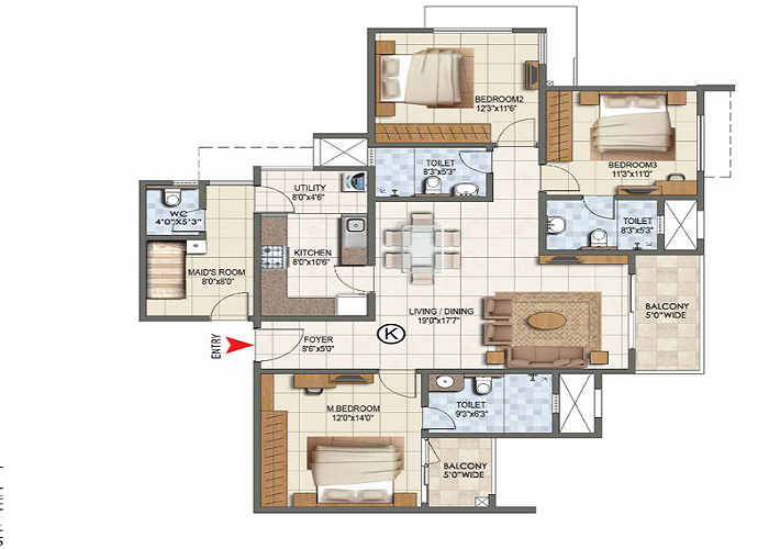 Prestige Jasdan Classic Floor Plan